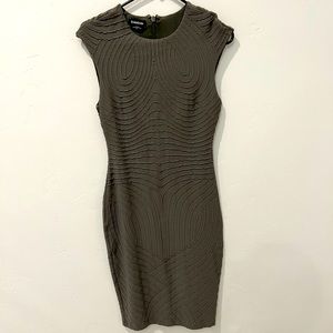 BEBE Short Sleeve Bodycon Dress in Green Size Medium